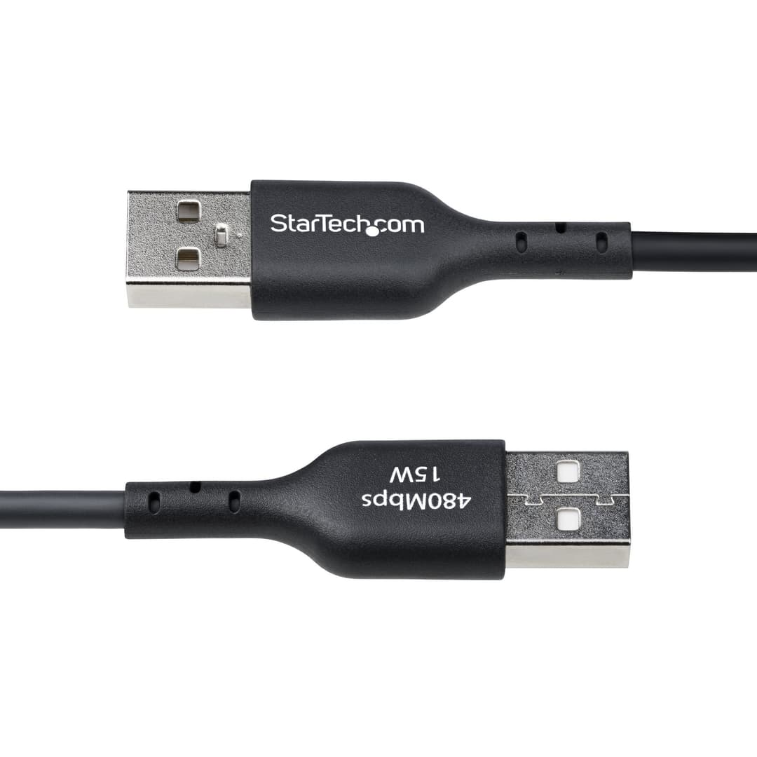 StarTech.com 1ft (30cm) USB-A to USB-C Charging Cable, Charge & Sync, 3A, USB 2.0, TPE Jacket - Black USB Charging Cord - Image 4