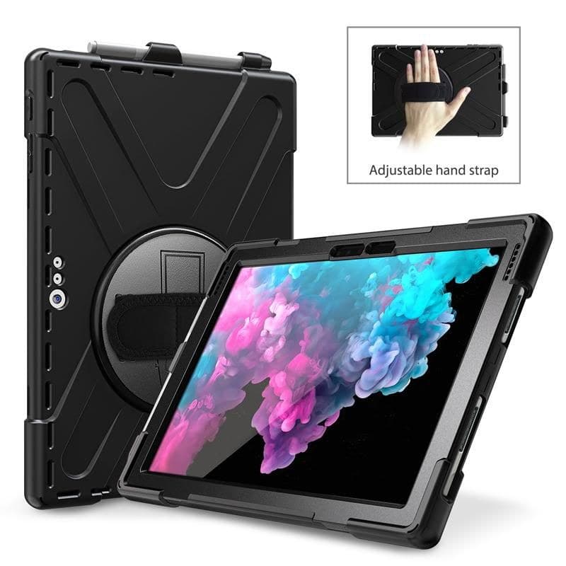 eSTUFF ES683600-BULK CHICAGO Full Body Defender Case for Microsoft Surface Pro 7+/7/6/5/4 Black - Image 1