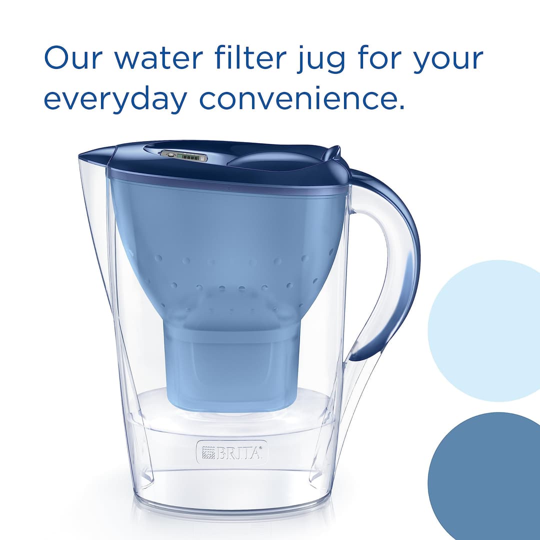 BRITA Water Filter Jug MAXTRA Marella, 1x Pure Performance Cartridge - Blue - Image 2