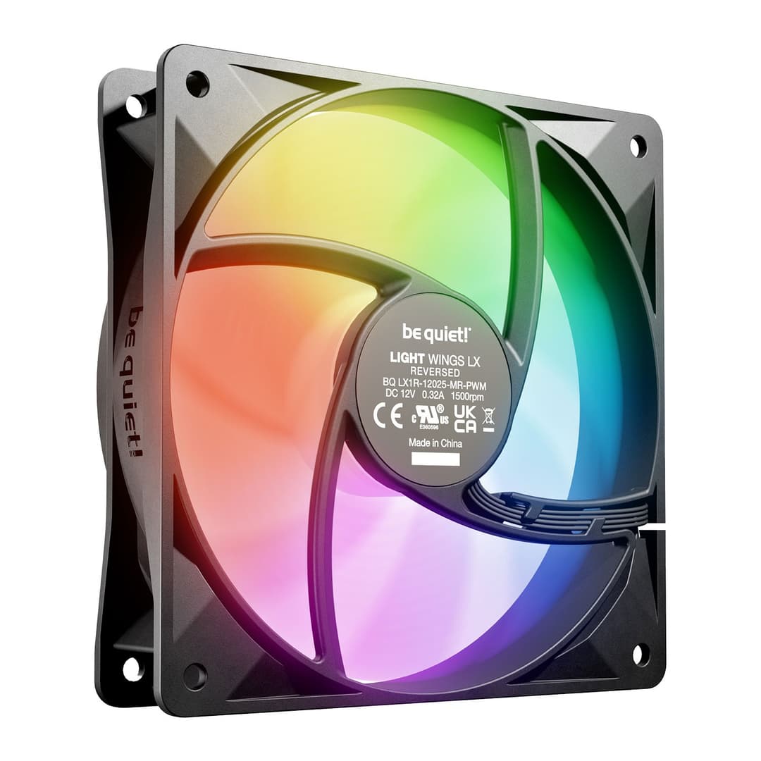 be quiet! Light Wings LX 120mm ARGB Reverse PWM Case Fan - Black - Image 4