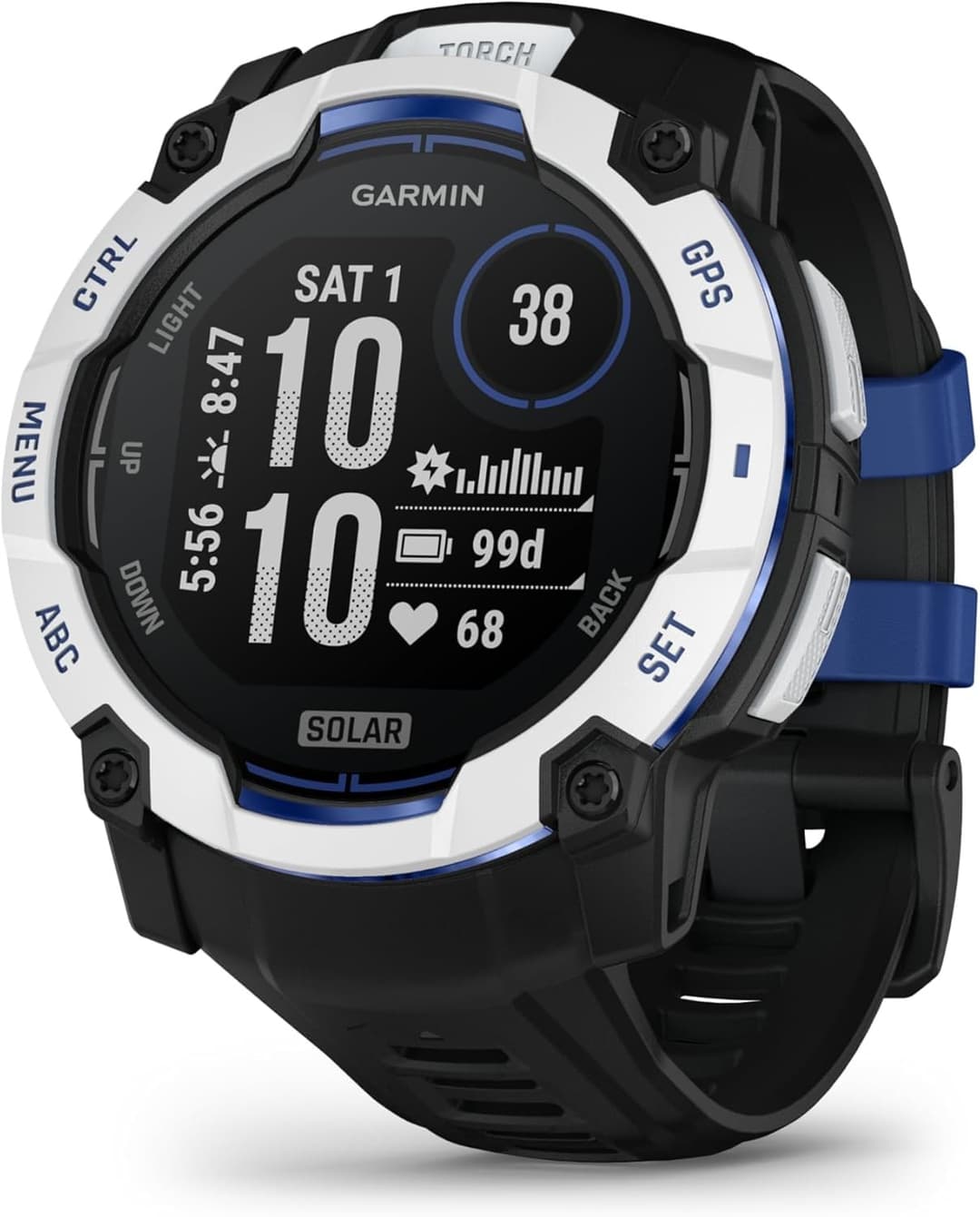 Garmin Instinct 3 Solar 50mm Smartwatch Whitestone/Black - Image 1