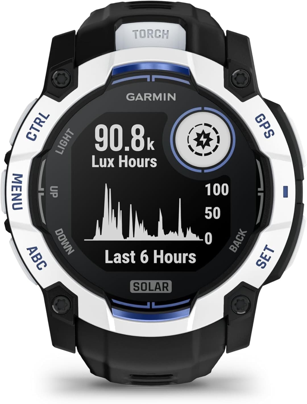 Garmin Instinct 3 Solar 50mm Smartwatch Whitestone/Black - Image 2