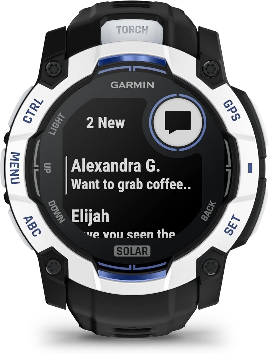 Garmin Instinct 3 Solar 50mm Smartwatch Whitestone/Black - Image 4
