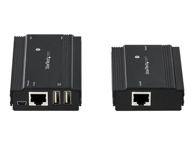 StarTech.com 4 Port USB 2.0 Extender Hub over Single CAT5e/CAT6 Ethernet Cable (RJ45), 330ft (100m), USB Extender Adapter, Externally Powered, 480 Mbps, Metal USB Extender Kit - Power/Link LEDs (USB2004EXT100) - USB extender - USB 2.0 - Image 2