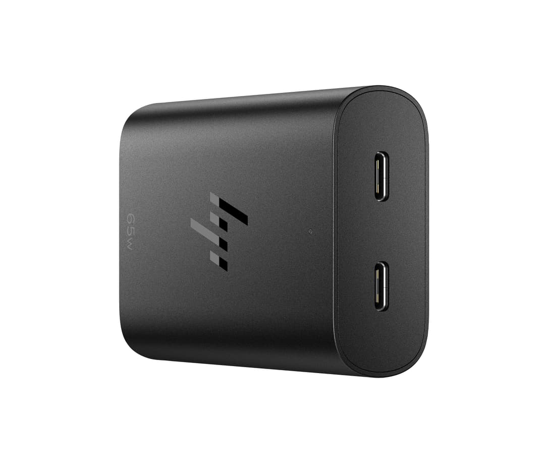 HP 65W GaN USB-C Laptop Charger (600Q7AA#ABU) - Black - Image 3