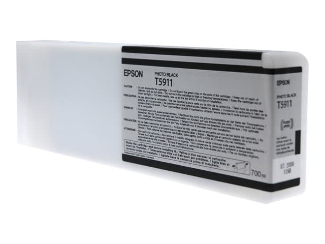 Epson T5911 UltraChrome K3 700ml Ink Cartridge for Stylus Pro 11880 - Photo Black - Image 1