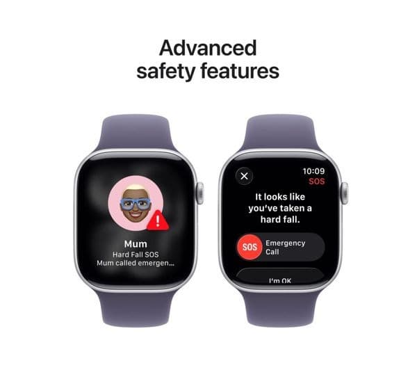 Apple Watch Series 11 GPS 46mm Silver Aluminium Case with Purple Fog Sport Band - M/L - Image 6