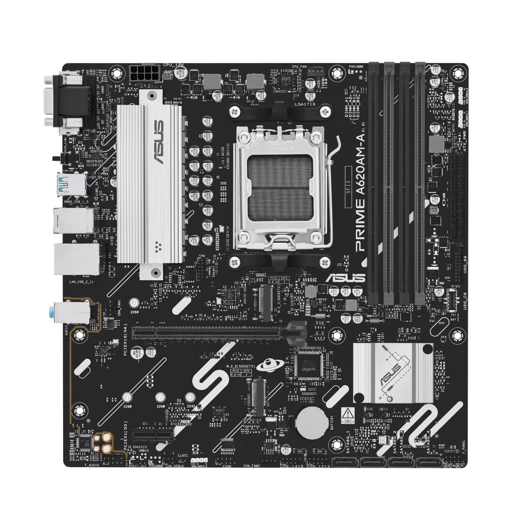 ASUS PRIME A620AM-A-CSM AMD A620A micro ATX AM5 Motherboard - Image 2