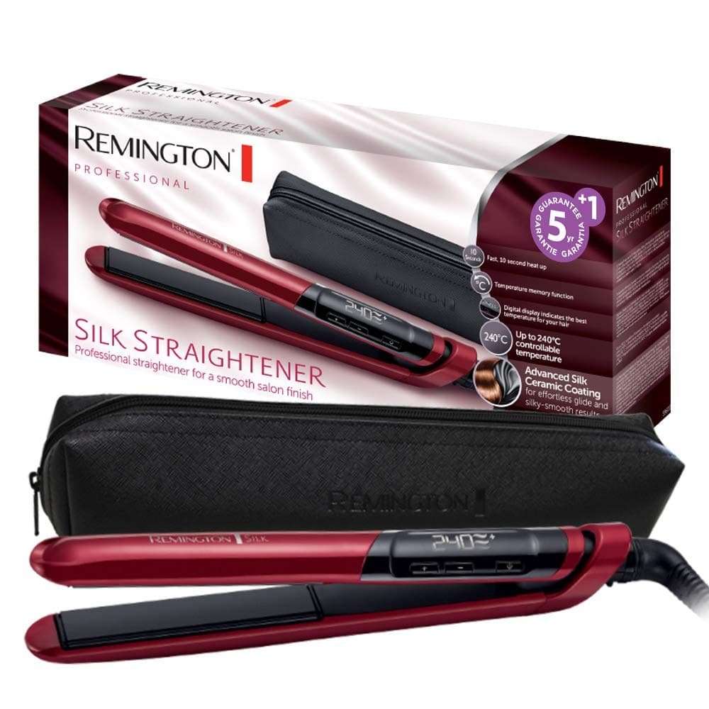 Remington Silk Straightener S9600 Hair Straightener - Black - Image 1
