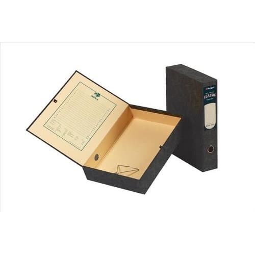 Rexel Classic Foolscap Lockspring Box File Black/Green (5) - Image 2