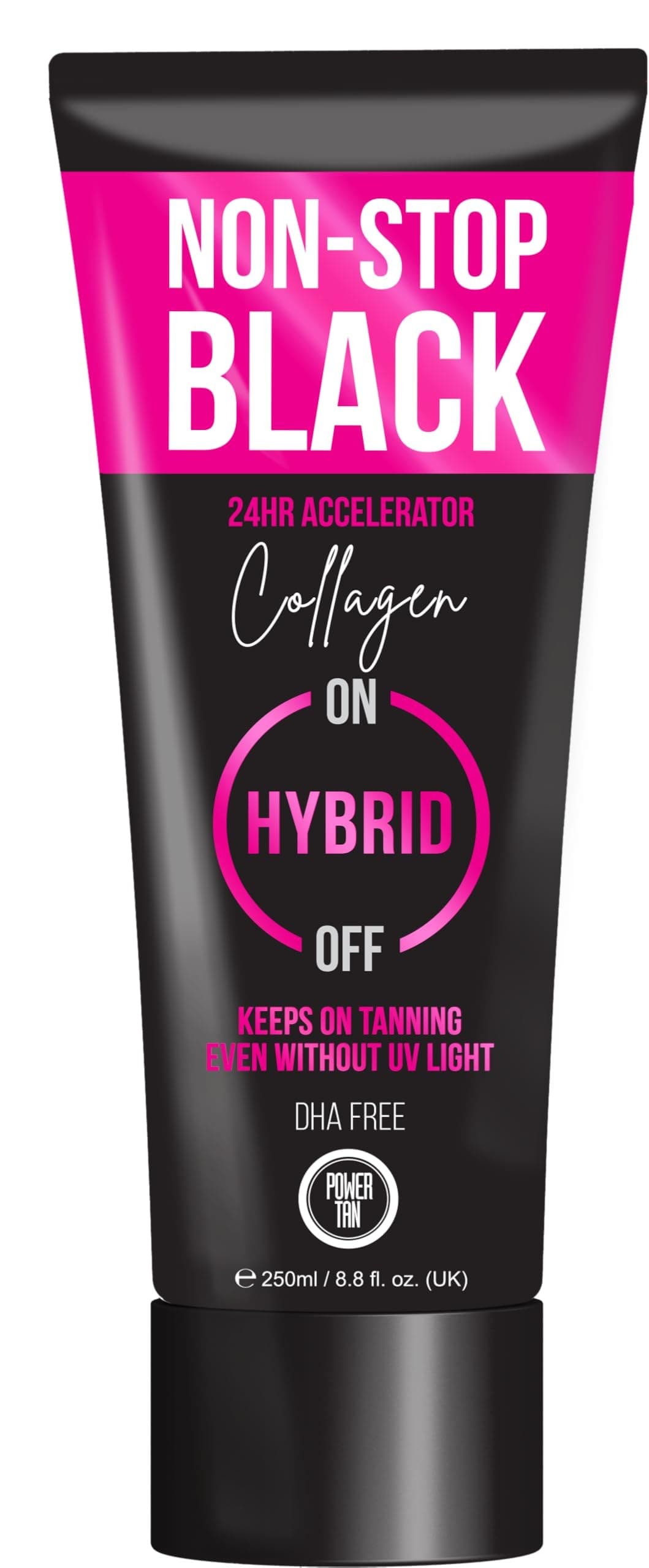 Power Tan Non-Stop Black Collagen Tanning Accelerator Cream - Off White - Image 1