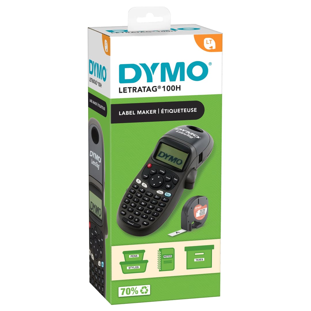 DYMO LetraTag LT-100H Handheld Label Maker | ABC Keyboard Label Printer with Easy-to-Use13 Character LCD Screen | for Home or Office | Blue - Image 1