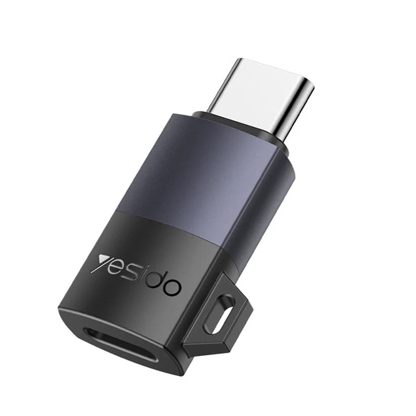 Yesido GS28 Lightning Data and Charging Adapter - USB-C, Gray - Image 1