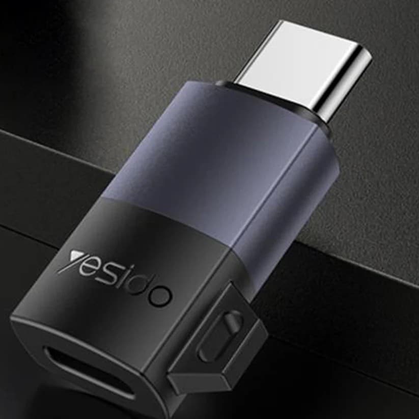 Yesido GS28 Lightning Data and Charging Adapter - USB-C, Gray - Image 2