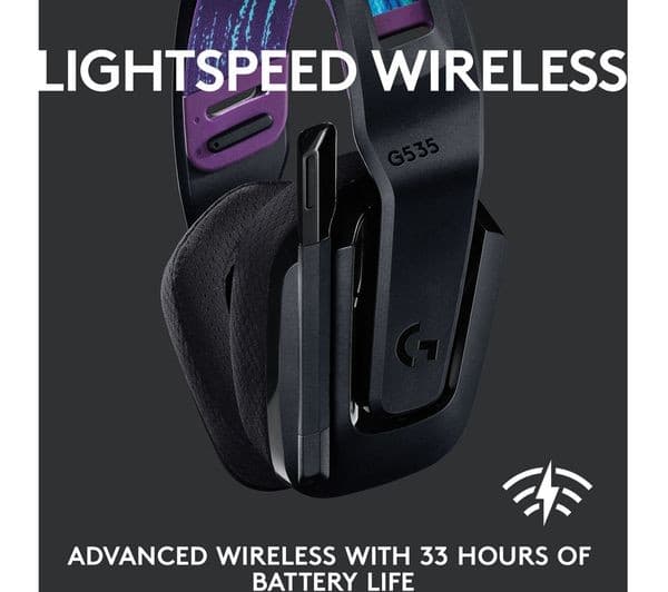 Logitech G535 LIGHTSPEED Wireless Gaming Headset Black - Image 2