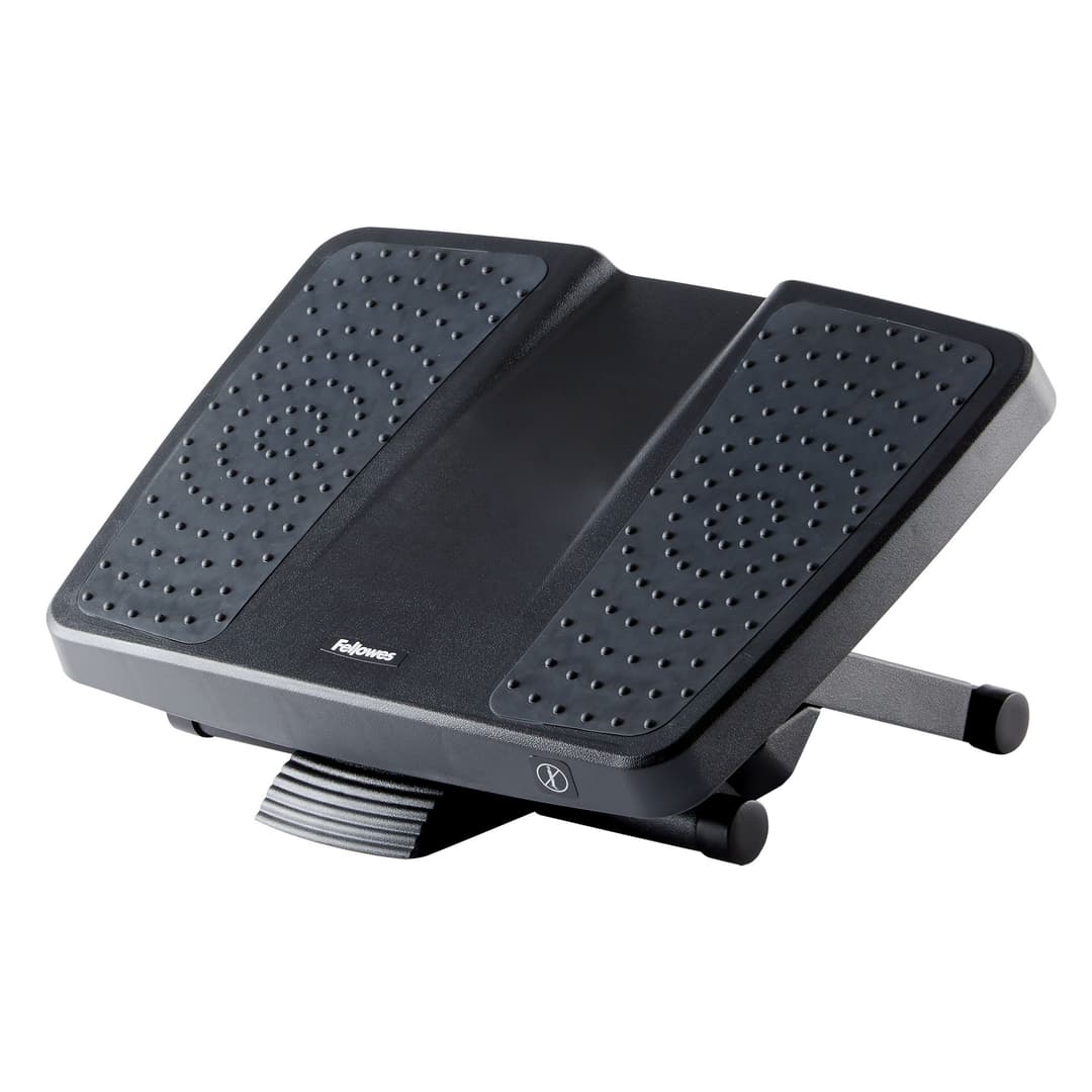 Fellowes Foot Rest Under Desk - Professional Series Ultimate Foot Support Ergonomic Foot Rest with 3 Height Adjustments & Massage Surface - Foot Rest Stool for Office & Home - Black - Image 1