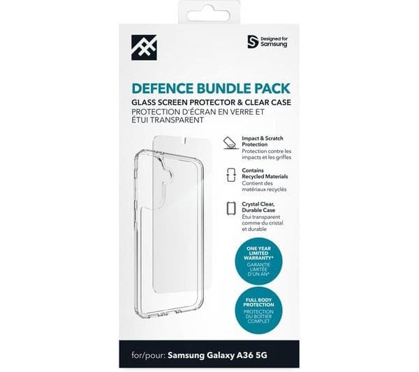 ZAGG Defence Galaxy A36 Clear Case & Screen Protector Bundle - Clear - Image 2