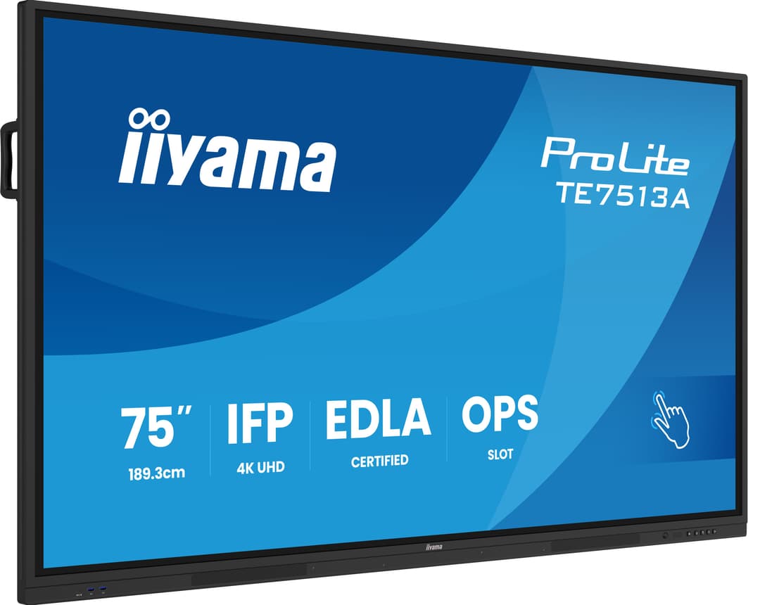 iiyama TE7513A-B3AG Signage Display Interactive flat panel 190.5 cm (75") LCD Wi-Fi 500 cd/m² 4K Ultra HD Black Touchscreen Built-in processor Android 24/7 - Image 3