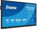 iiyama TE7513A-B3AG Signage Display Interactive flat panel 190.5 cm (75") LCD Wi-Fi 500 cd/m² 4K Ultra HD Black Touchscreen Built-in processor Android 24/7 thumbnail 3