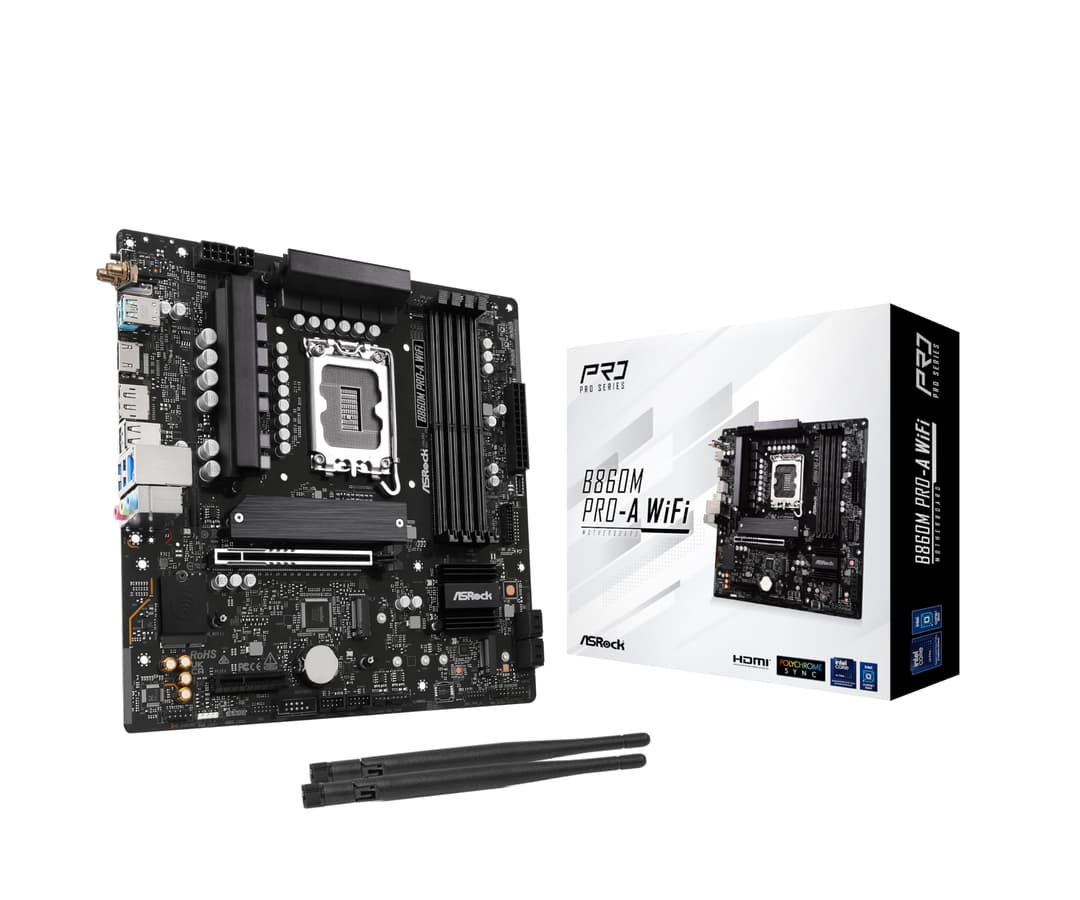 Asrock B860M PRO-A WIFI Intel B860 1851 Micro Atx 4 Ddr5 Hdmi Dp Wi-Fi 6E 2.5G L - Image 1