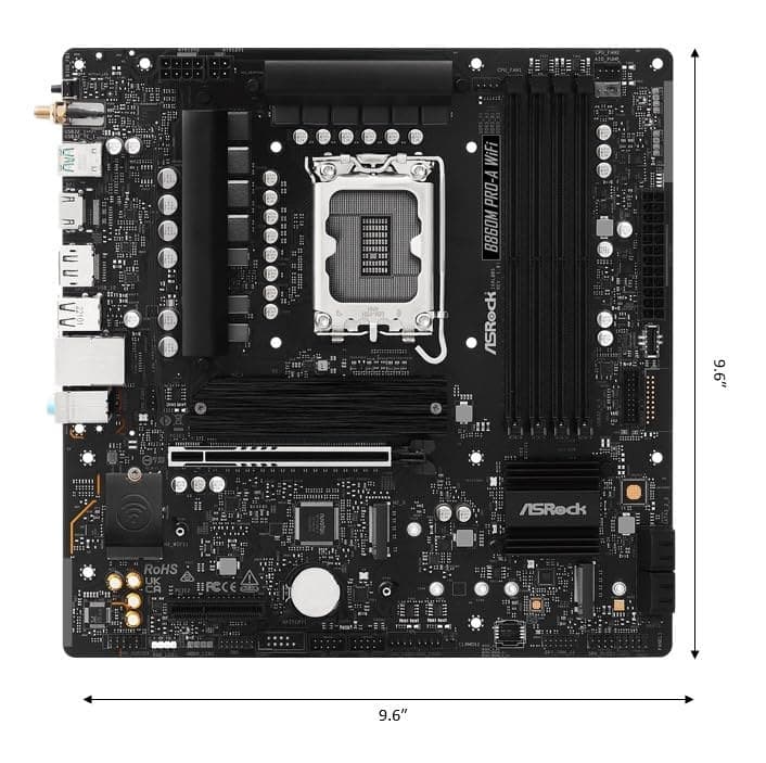 Asrock B860M PRO-A WIFI Intel B860 1851 Micro Atx 4 Ddr5 Hdmi Dp Wi-Fi 6E 2.5G L - Image 4