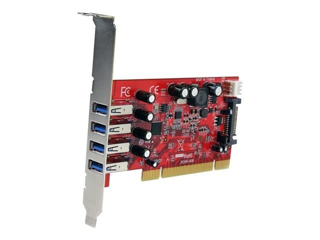 StarTech.com 4 Port PCI SuperSpeed USB 3.0 Adapter Card with SATA/SP4 Power - Quad Port PCI USB 3 Controller Card (PCIUSB3S4) - USB adapter - PCI-X - USB 3.0 x 4 - Image 7