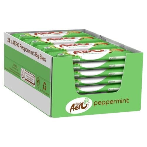 Aero Bubbly Peppermint Chocolate Bar - Light & Aerated Centre, 36g | Multipack of 24 - Image 5