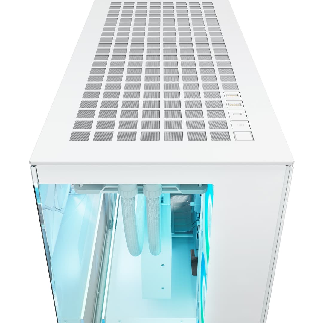 Arctic Xtender ARGB Tempered Glass w/ Vertical GPU Mount Mid Tower PC Case - White - Image 7
