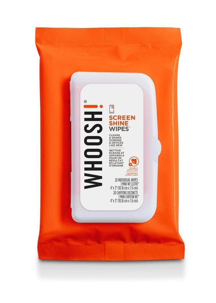 Whoosh! Screen Shine Wipes 20 Pack with Mini Microfibre Cloth - Image 1
