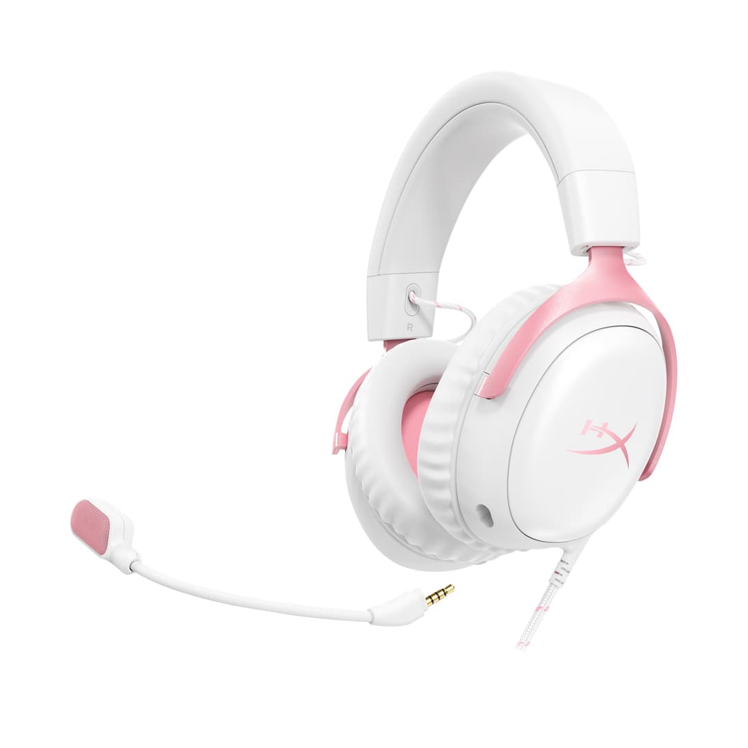 HyperX Cloud III Wired Gaming Headset - White/Pink - Image 2
