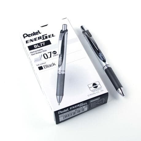 Pentel Energel Xm Retractable 0.7mm Tip 0.35mm Line Black - Image 3