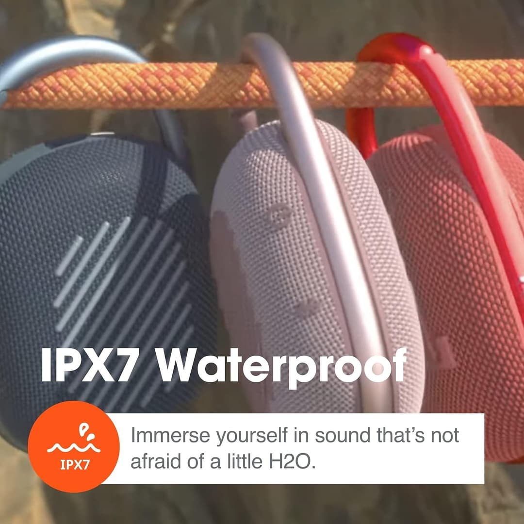 JBL Clip 4 Bluetooth Speaker Orange - Image 3