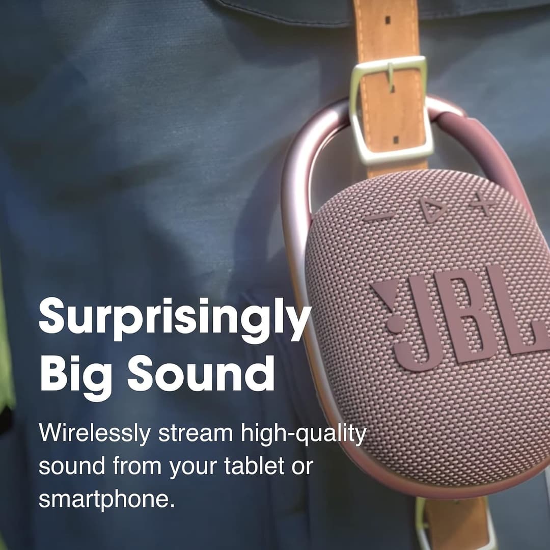 JBL Clip 4 Bluetooth Speaker Orange - Image 4
