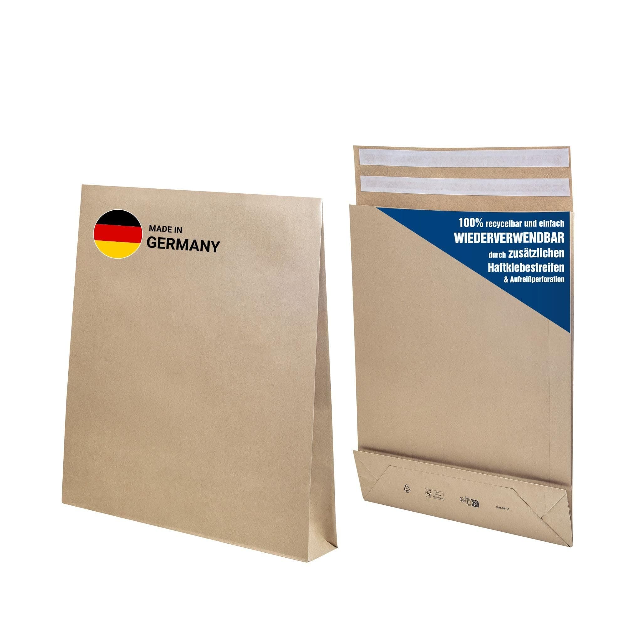 E-Green Kraft Mailer 350x250x50mm 120GSM Peel & Seal