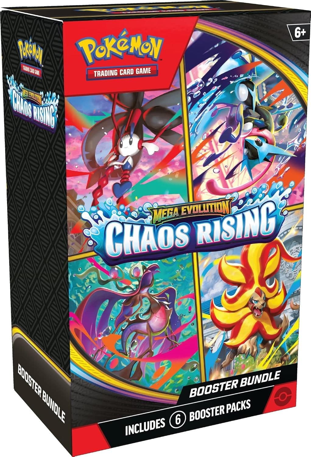 Pokémon TCG Mega Evolution: Chaos Rising Booster Bundle (6 Packs)