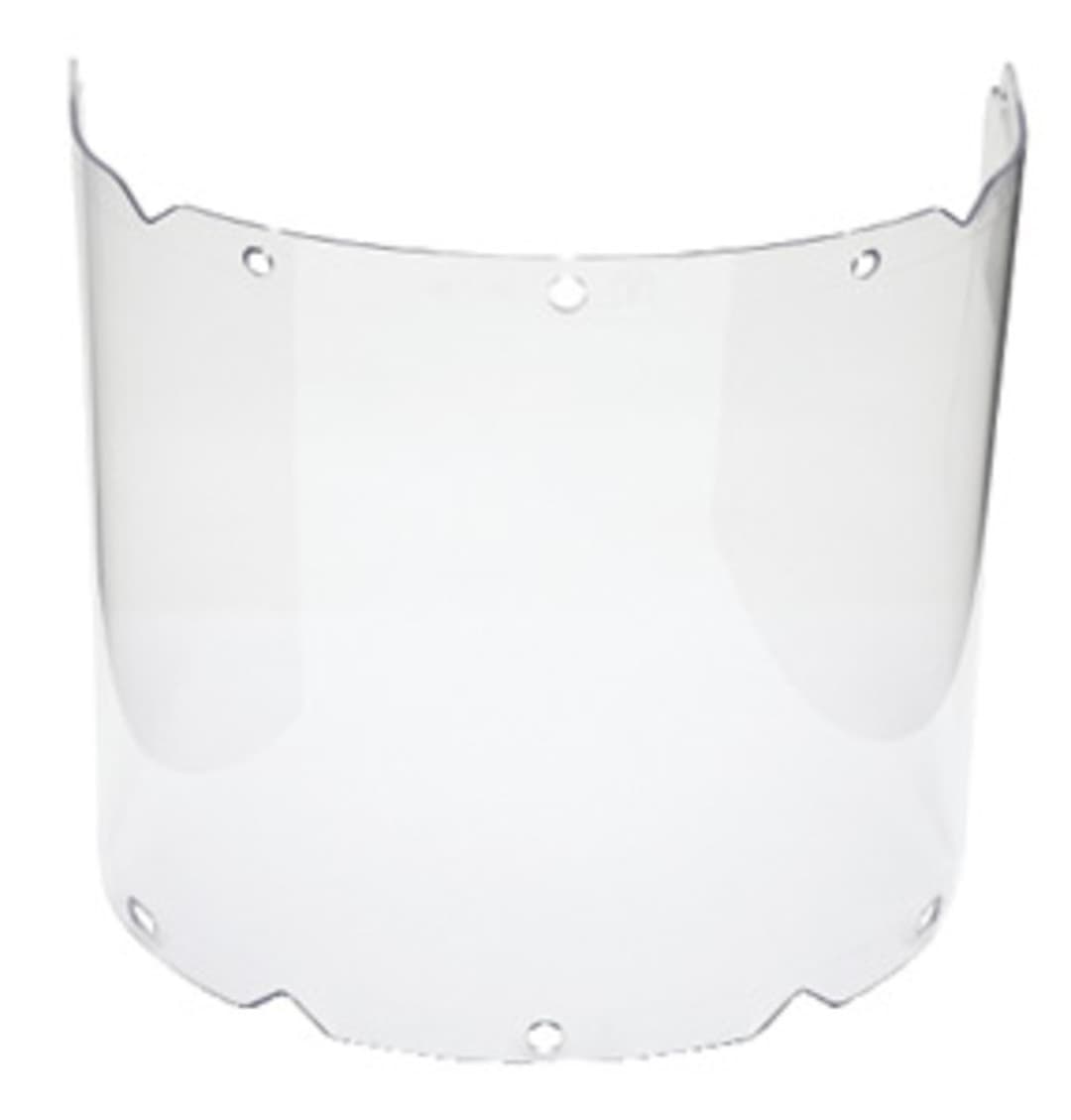 MSA 10115856 V-Gard Visor - Chemical & Splash  Propionate  Clear Tint  Molded  8  x 17  x 0.098   Nitrometer  Heavy Duty  Extra This Barrier Prevents Warping  Replaceable Eye Protection for Hard Hat - Image 2