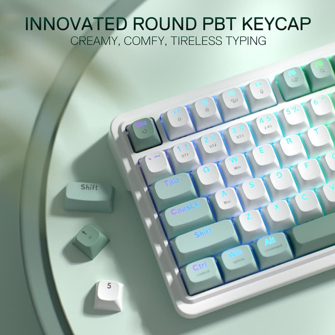 Redragon K719 Wireless Gasket Gaming Keyboard - Jade Cloud - Image 7