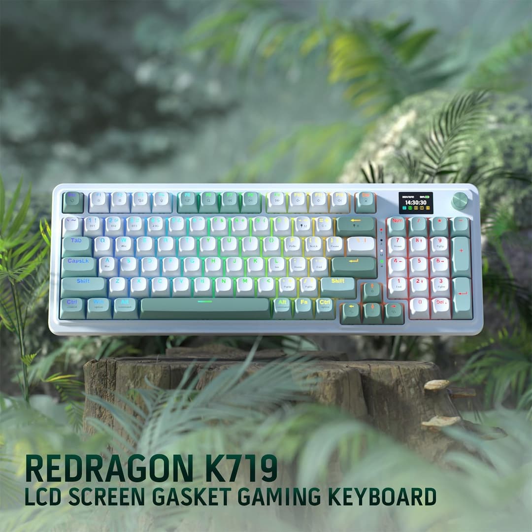 Redragon K719 Wireless Gasket Gaming Keyboard - Jade Cloud - Image 8