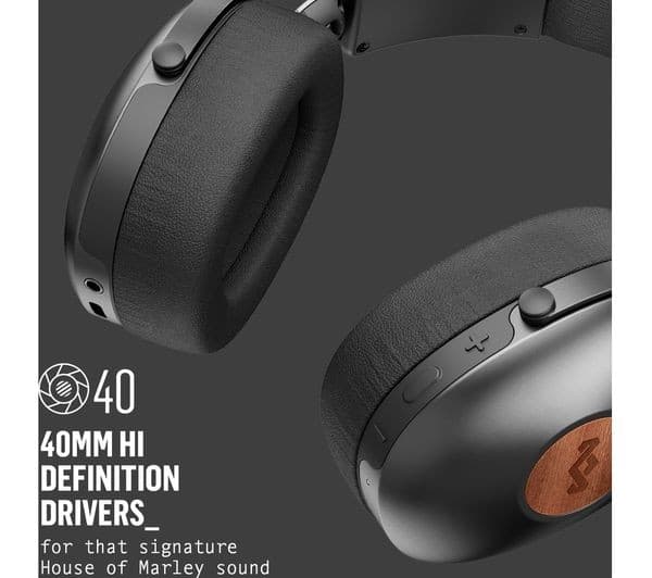 HOUSE OF MARLEY Positive Vibration XL Wireless Bluetooth Headphones - Black - Image 3