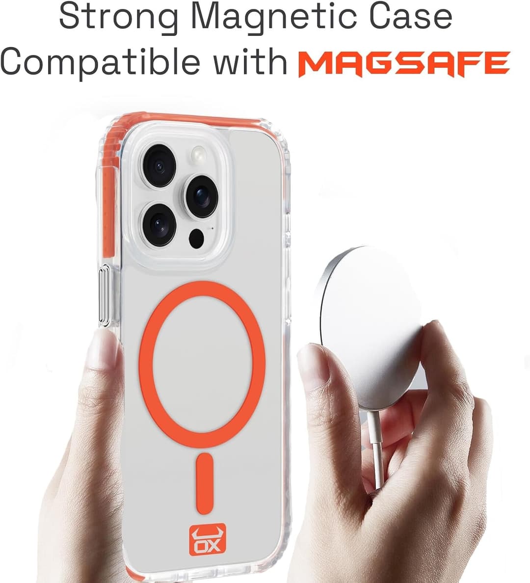OX Grip Case for iPhone 15 Pro Max – Shockproof MagSafe Cover, Robin Red - Image 5