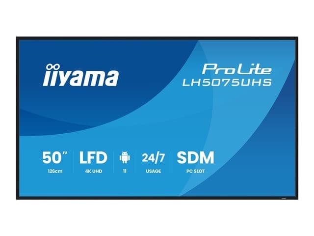 iiyama ProLite LH75 Series 4K UHD 24/7 Digital Signage Display - 50-inch - Image 2