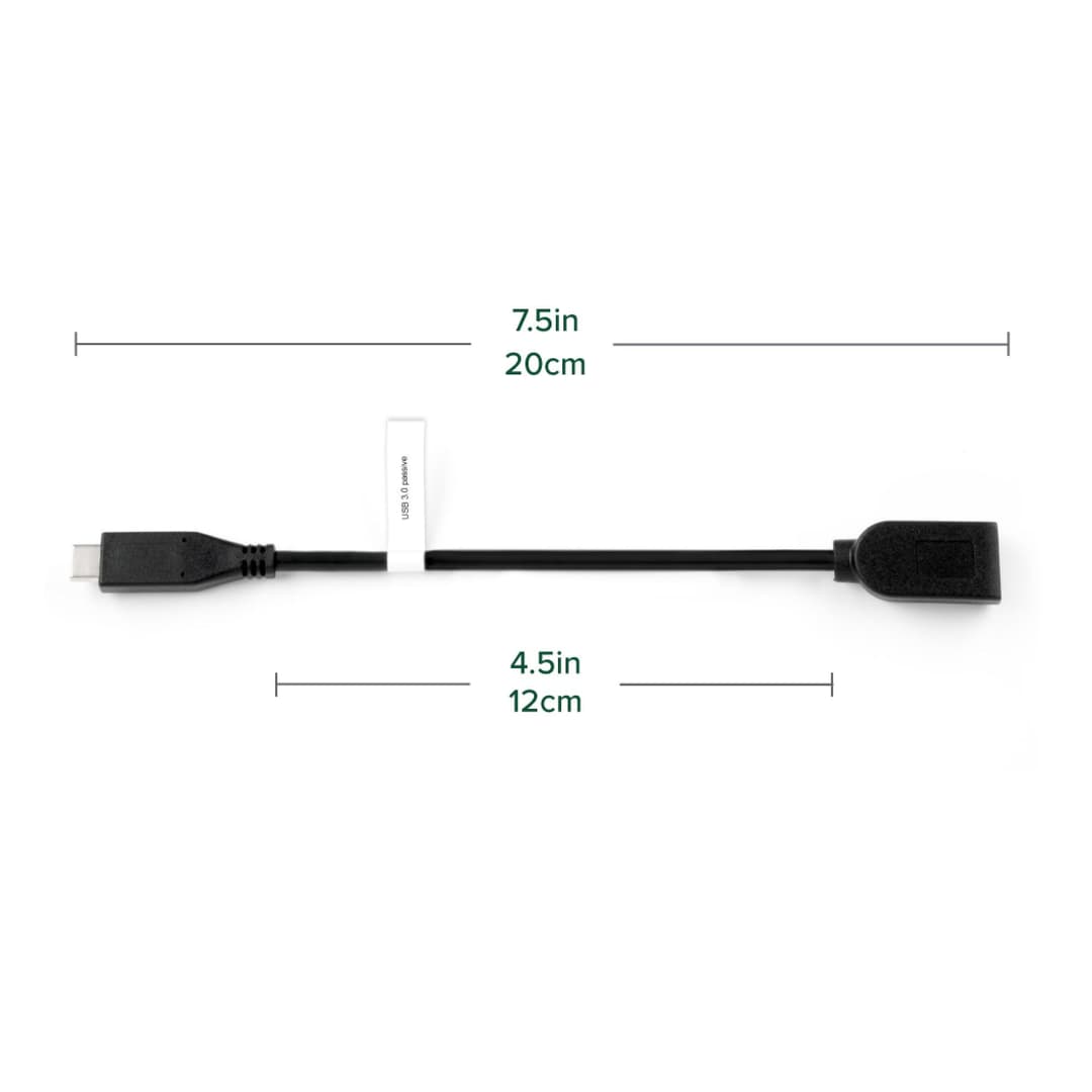 Plugable Technologies USB C to USB Adapter Cable with Driverless Technology, Enables Connection of USB Type C Laptop, Tablet, or Phone to a USB 3.0 Device (8 inch / 20 cm) - Image 3