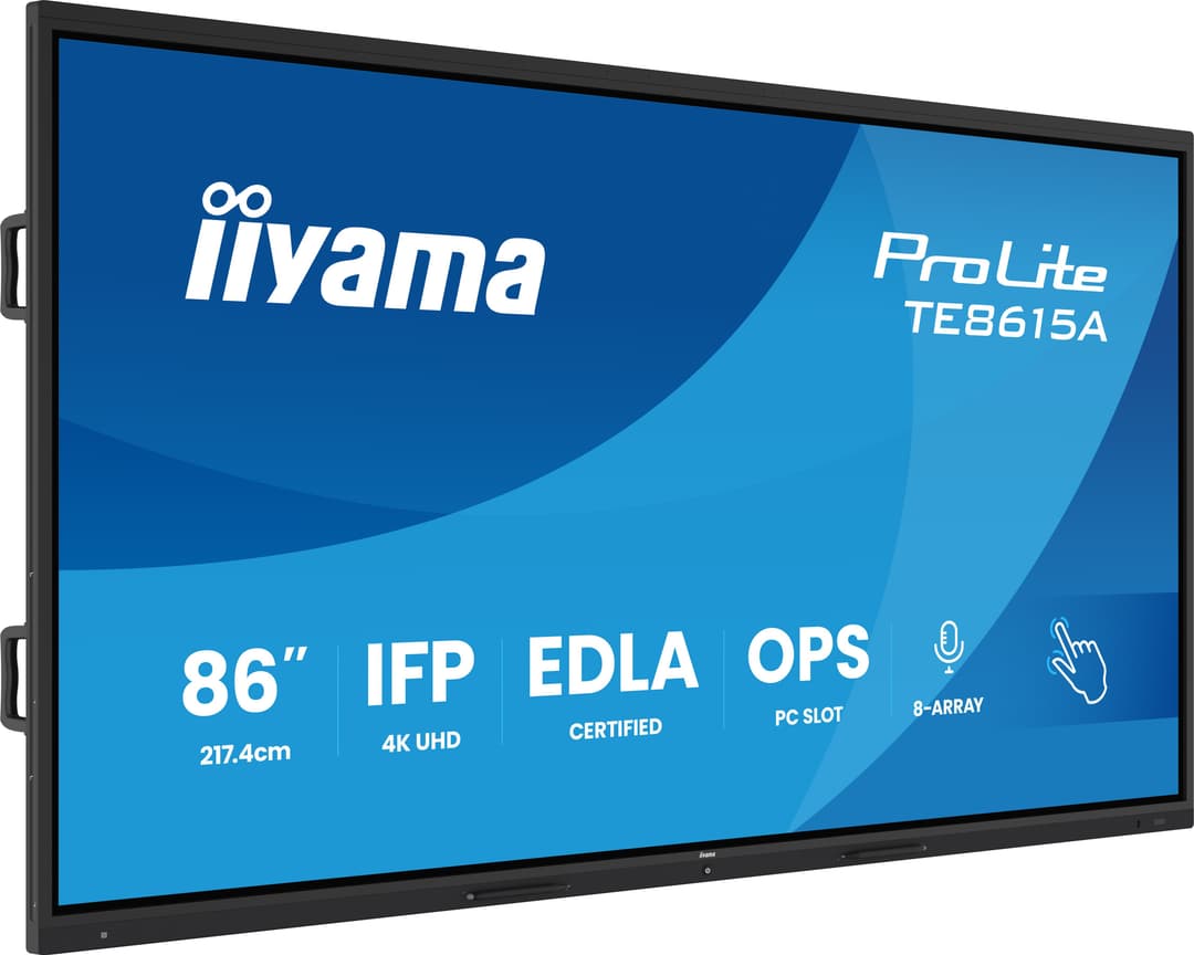 iiyama TE8615A-B1AG Signage Display Interactive flat panel 2.17 m (85.6") Wi-Fi 550 cd/m² 4K Ultra HD Black Touchscreen Built-in processor Android - Image 1
