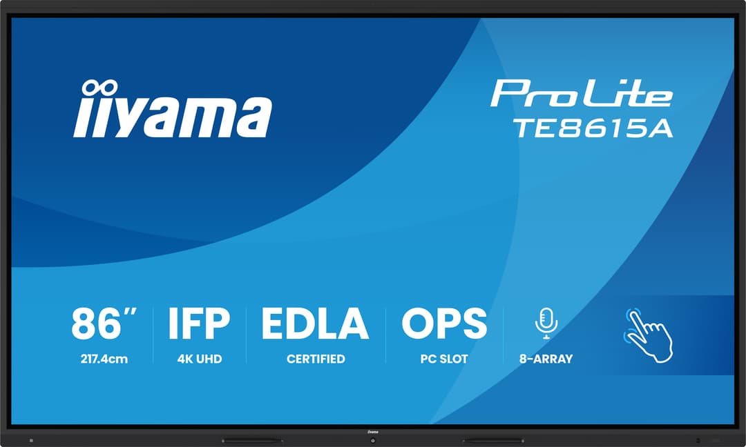 iiyama TE8615A-B1AG Signage Display Interactive flat panel 2.17 m (85.6") Wi-Fi 550 cd/m² 4K Ultra HD Black Touchscreen Built-in processor Android - Image 2