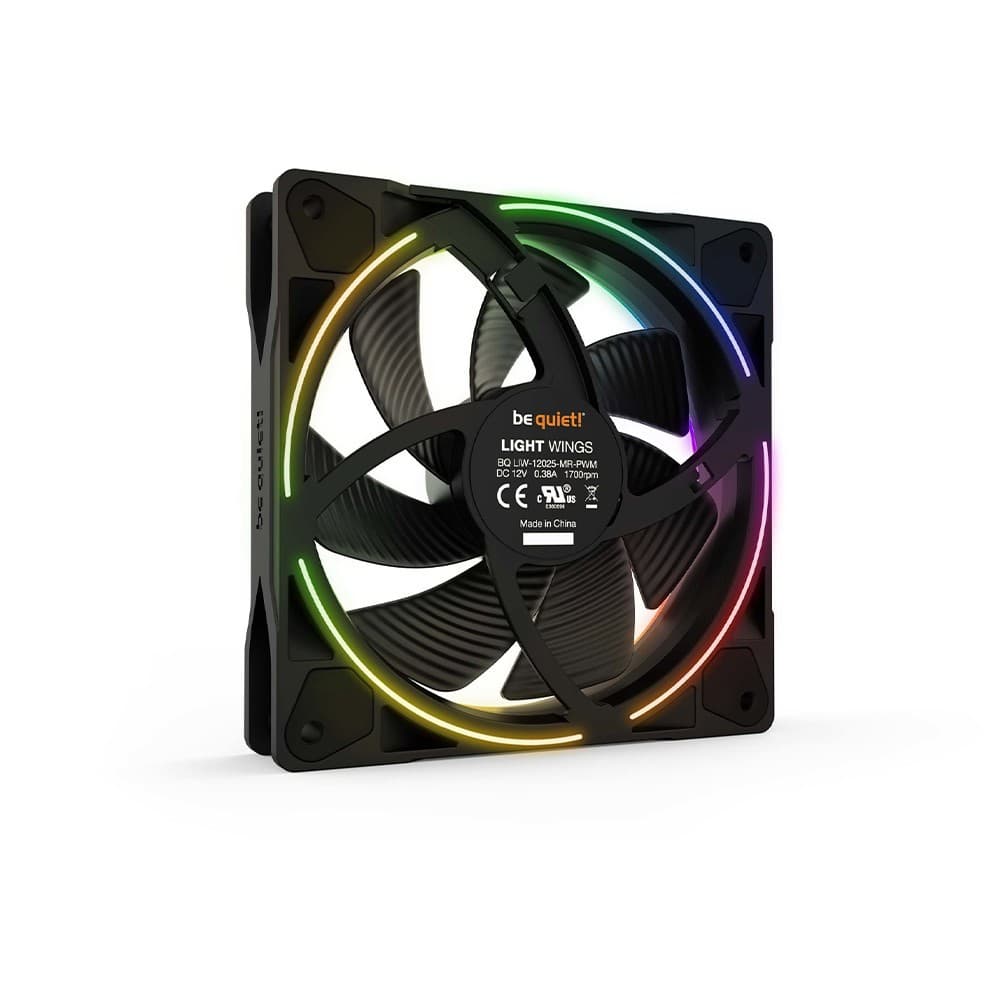 be quiet! Light Wings 120mm PWM High-Speed ARGB 4-pin PC Case Fan - Black