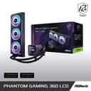 ASRock Phantom Gaming 360 LCD ARGB All-in-One Liquid CPU Cooler, 360mm Radiator thumbnail 4