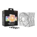 be quiet! Light Wings LX 140mm PWM ARGB 7 Blades Case Fan - White Triple Pack thumbnail 1