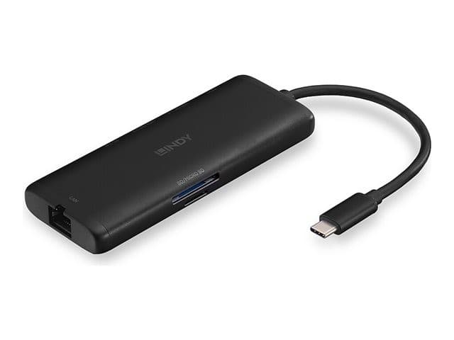 LINDY Docking Station USB-C 3.2 Black - Image 1