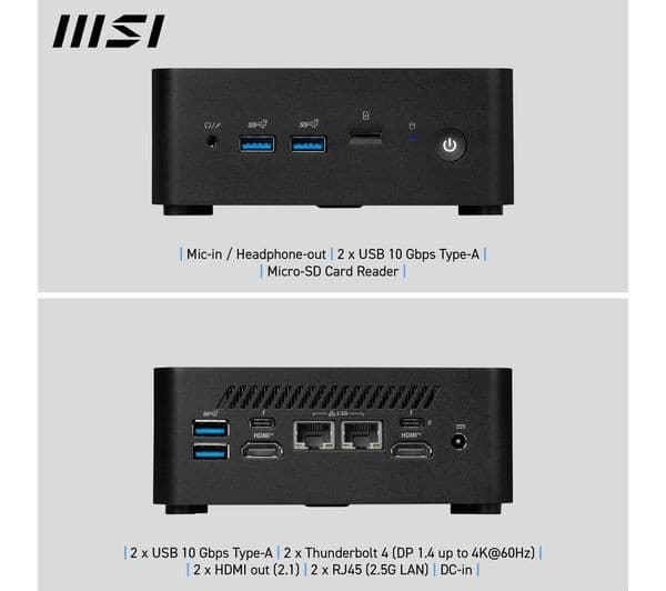 MSI Cubi NUC 1M Mini Desktop PC - Intel® Core™ 7, 1 TB SSD, Black - Image 7