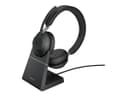 Jabra Evolve2 65 Stereo Wireless Headset - Black - MS Teams - USB-C - With Charging Stand thumbnail 1